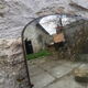Beveled mirror 68x38 wood bottom