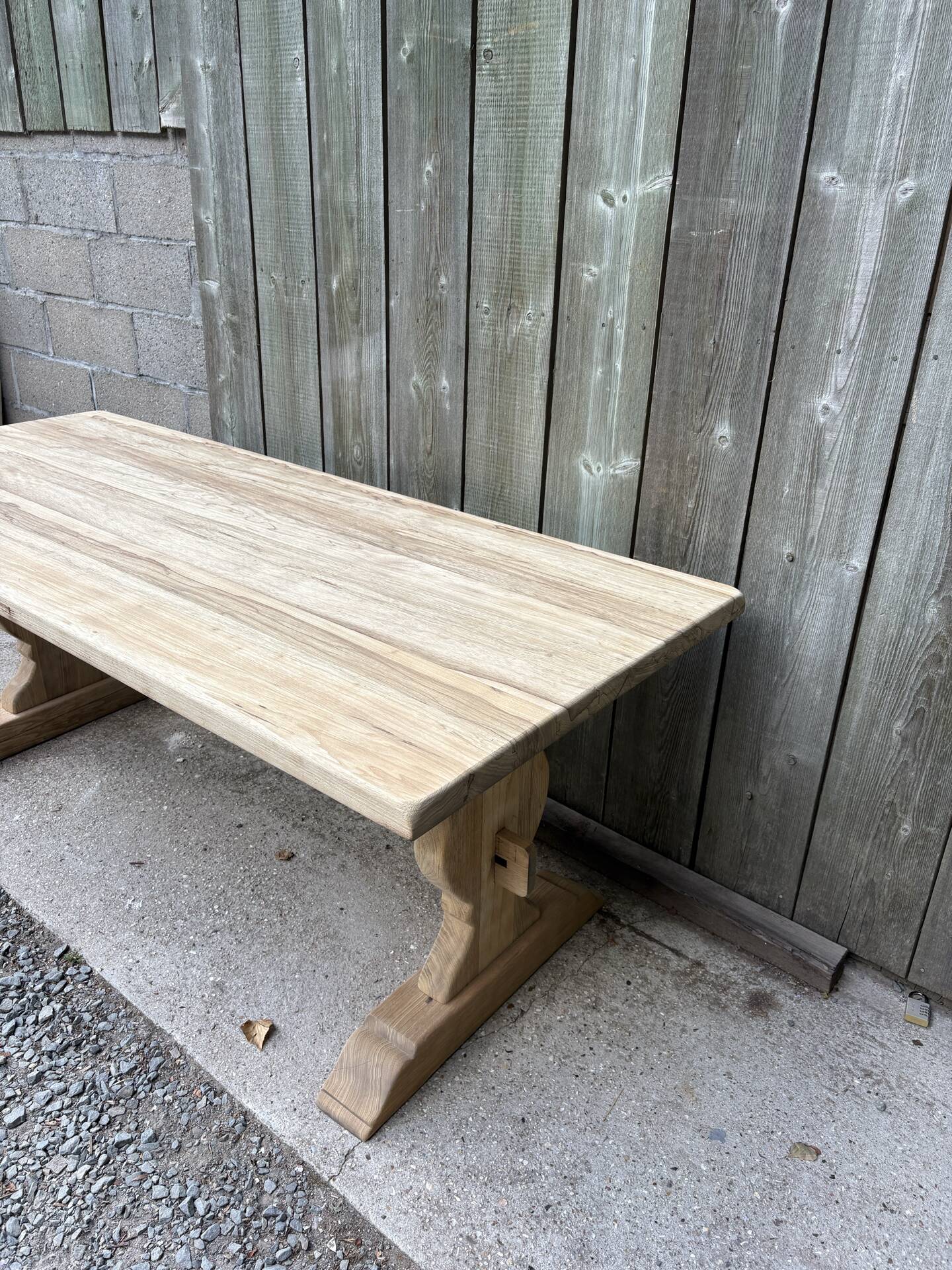 Large old monastery table - sandblasted