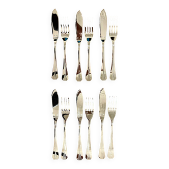 Christofle Atlantide, fish cutlery, 12 pieces, very good condition