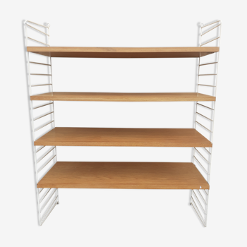 Shelf type string in beech and metal year 70 scandinavian style.