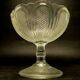 Basket sugar bowl, pressed glass, Ząbkowice, Poland, 1970s