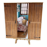 Bamboo rattan wardrobe 1970