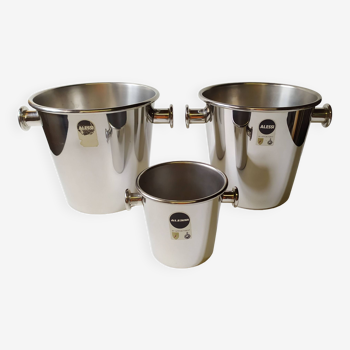 Ice Buckets by Ettore Sottsass for Alessi, 1980s, Set of 3