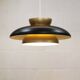 Rare black and golden colored Danish Pendant Lamp - Fog and Morup  - Denmar
