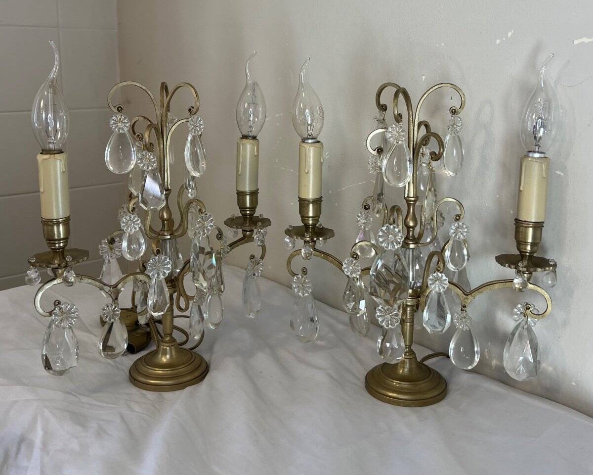 Pair of bronze candlesticks