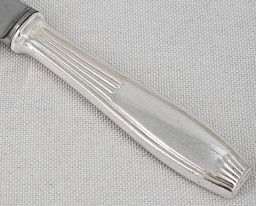 Alfénide, Christofle, Cirta, Art Deco, 12 dessert knives, dessert, cheese