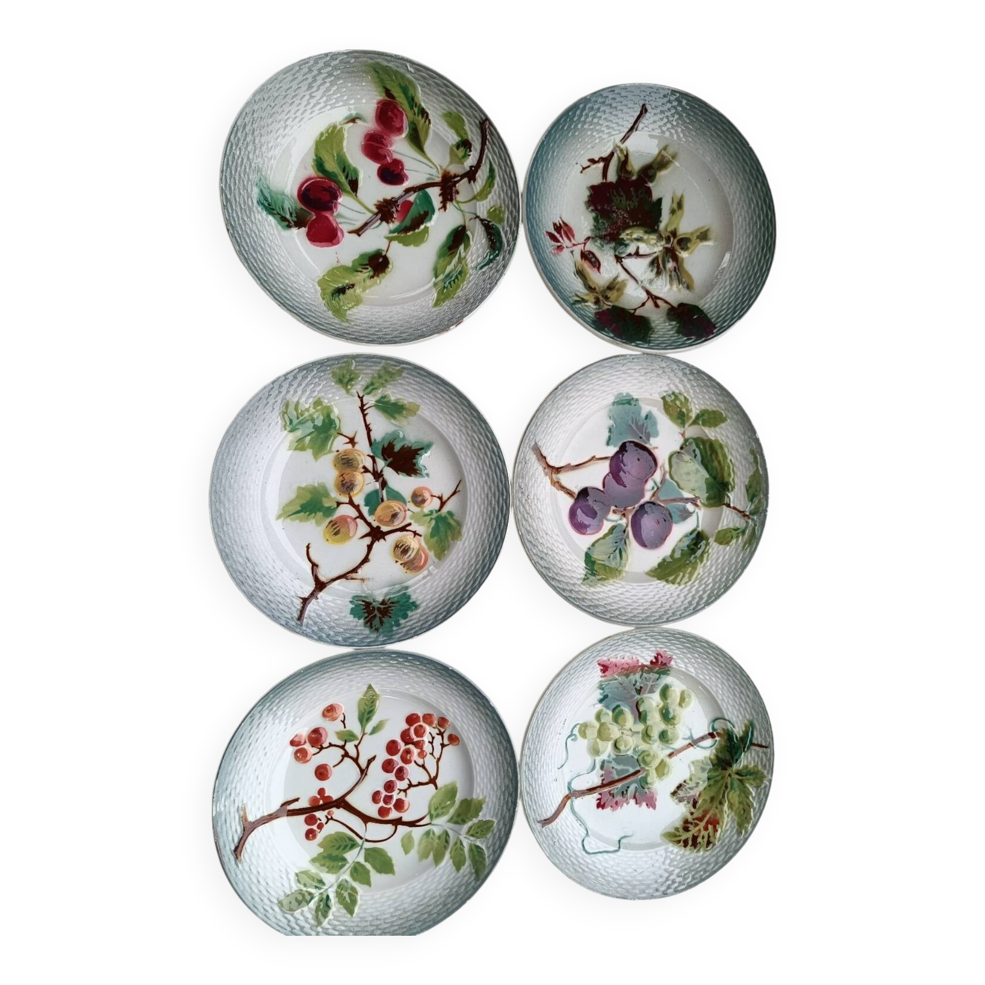 Barbotine dessert plates