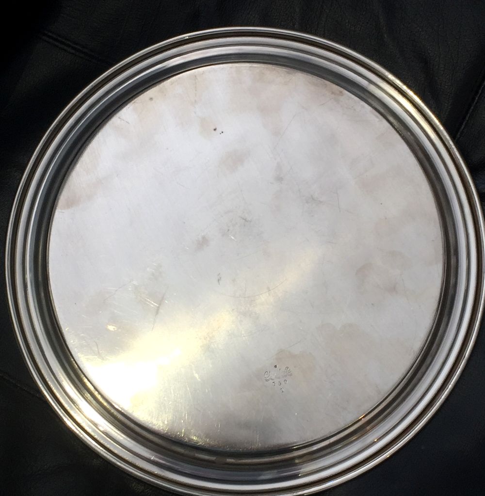 Silver metal tray 12 astrological signs of the famous house christofle