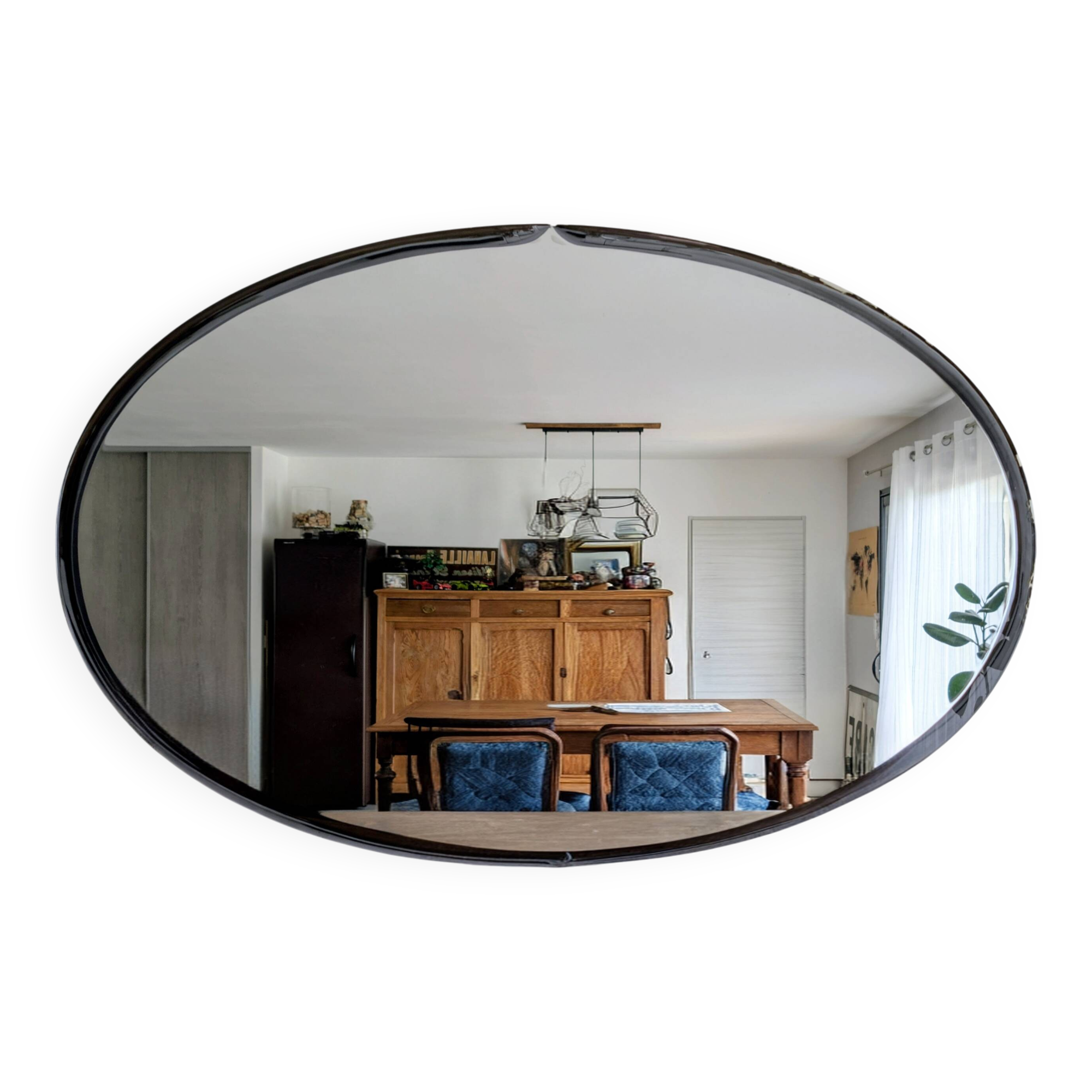 Miroir mural vintage par Metalvetro pour Galvorame – Italie 1966 – 89x59cm