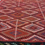 Tapis kilim berbère rouge multicolore en laine 100x200cm