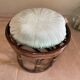Vintage rattan pouf