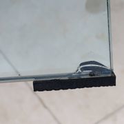 Vintage 1970s Italian design glass dining table.