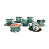 Robert Picault coffee cups/saucers/sugar bowls vallauris 1950/60