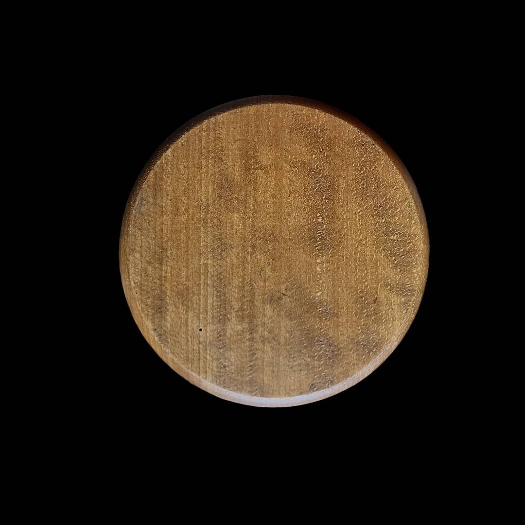 Pair of antique solid wood bar stools – rustic/bistro style