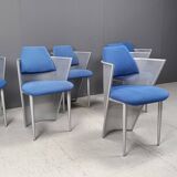 Set of 6 postmodern dining chairs, 1980s
