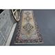 Vintage Turkish Hand-Knotted Wool Cotton Orange Runner Rug 92x307