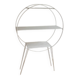 White lacquered circular shelf – 1980s–90s