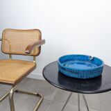 Cendrier géant en céramique bleue par Aldo Londi pour Bitossi