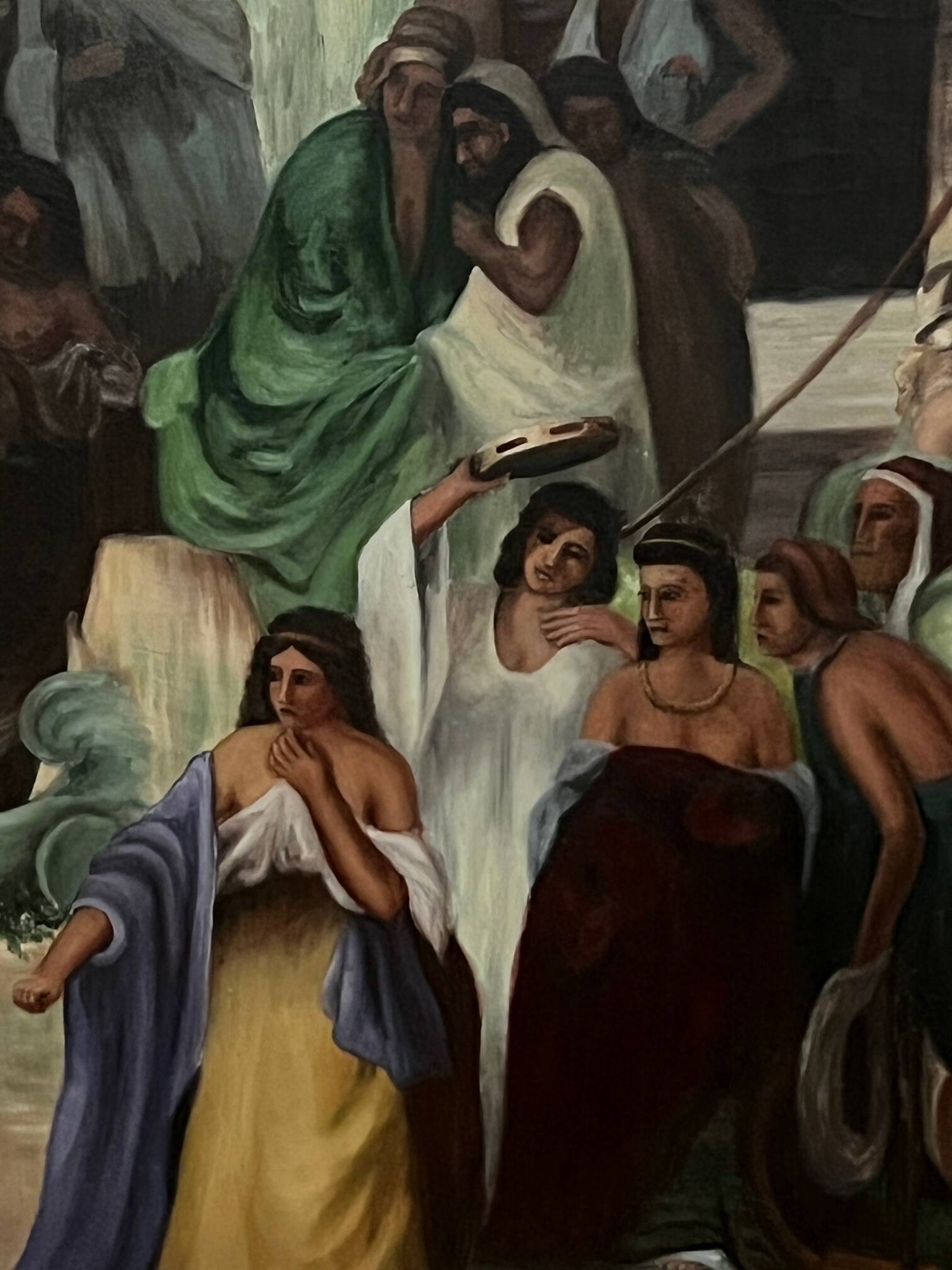 A. De Cramer. Large painting. "Biblical scene"