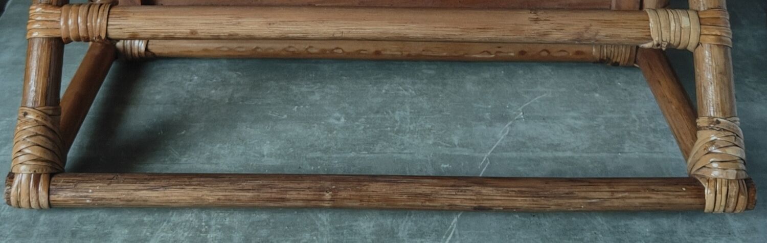 Vintage rattan shelf