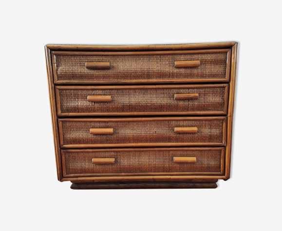 Rattan chest of drawers