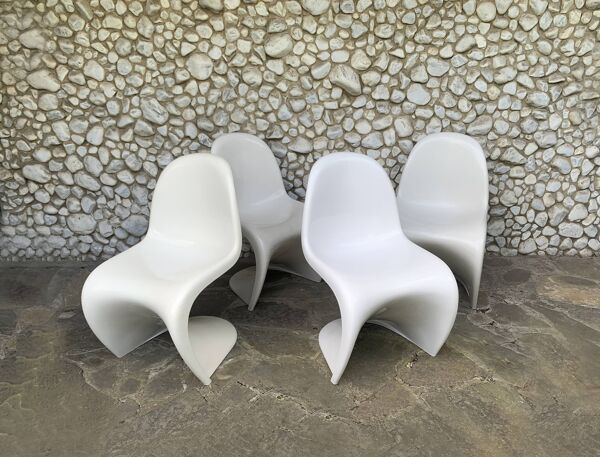 Chaises S par Verner Panton pour Herman Miller Fehlbaum Production, série de 4
