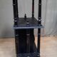 Blackened wooden shelf