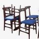 Italian teak chairs from the 1960s in blue.