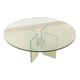 Table basse en verre des années 70 par Peter Ghyczy
