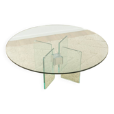 Table basse en verre des années 70 par Peter Ghyczy