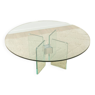 70s Glass Coffee Table by Peter Ghyczy