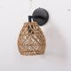Rattan & Bamboo Classic Sconce Lamp, 15x17Cm