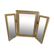 Mirror to ask triptych gilt frame 72x50cm