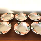 Set of 6 hollow plates in slip