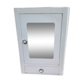 Old bathroom wardrobe in sheet metal of the 50s