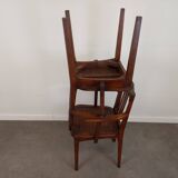 Pair of wooden bridge armchairs