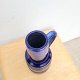 Vintage 70s midnight blue handled vase