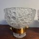 Paire d’appliques murales vintage en verre de glace et laiton – Années