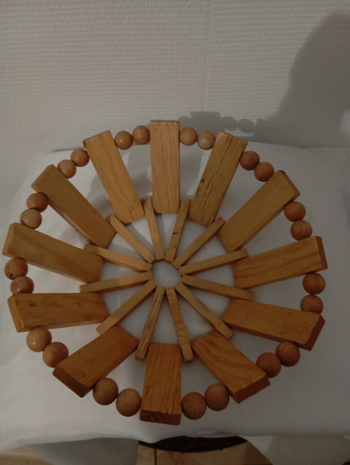 Olive wood fruit bowl