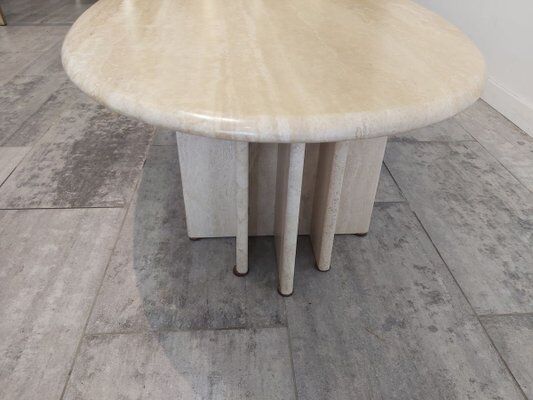 Travertine Eclipse coffee table, 1970s