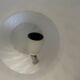 Mushroom lamp, Murano glass in textured opaline, "braided" effect.