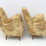 Attributed to Gio Ponti Mid-Century Modern Italian Armchairs by ISA, 1950s