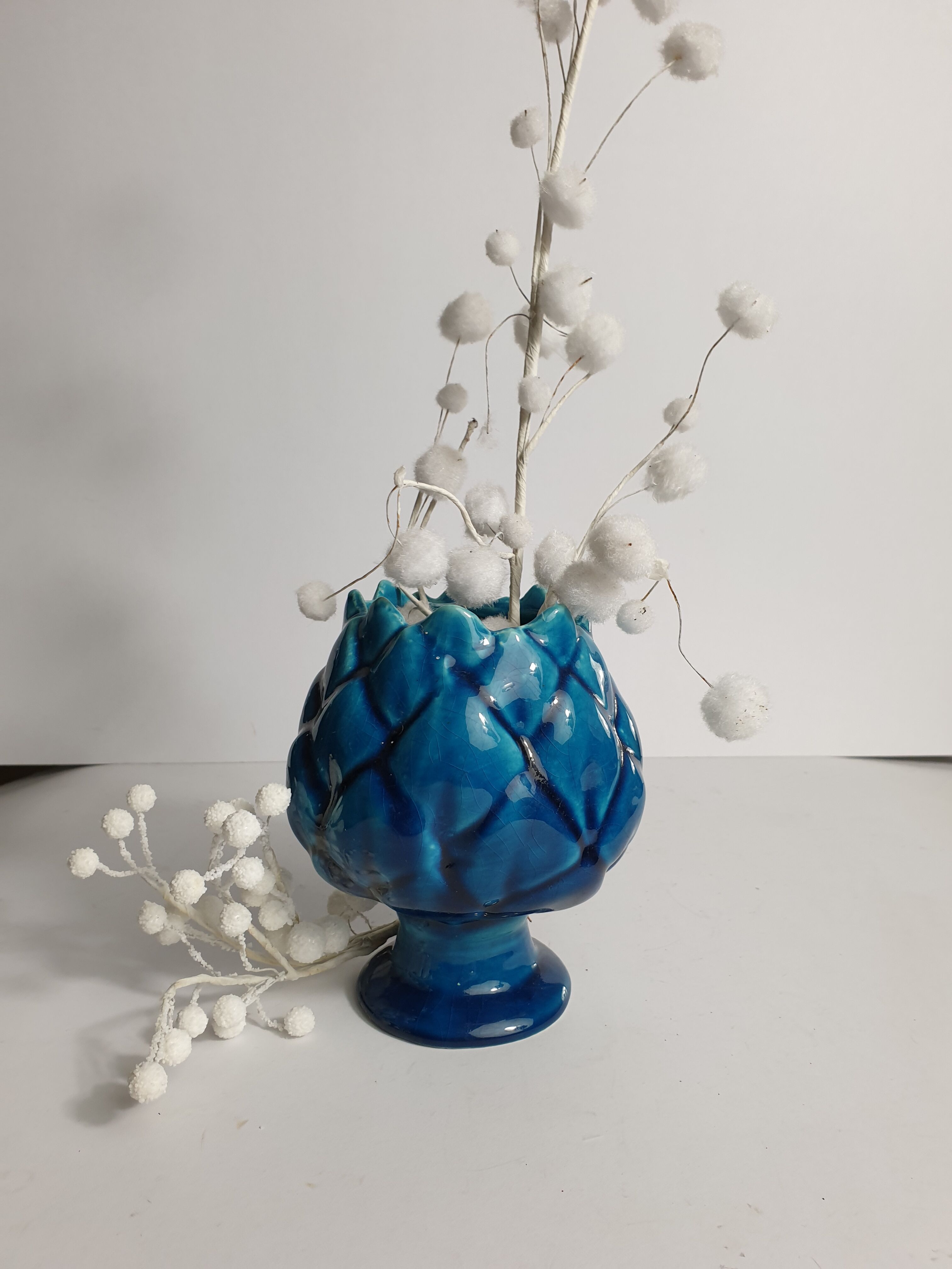 Blue ceramic vase