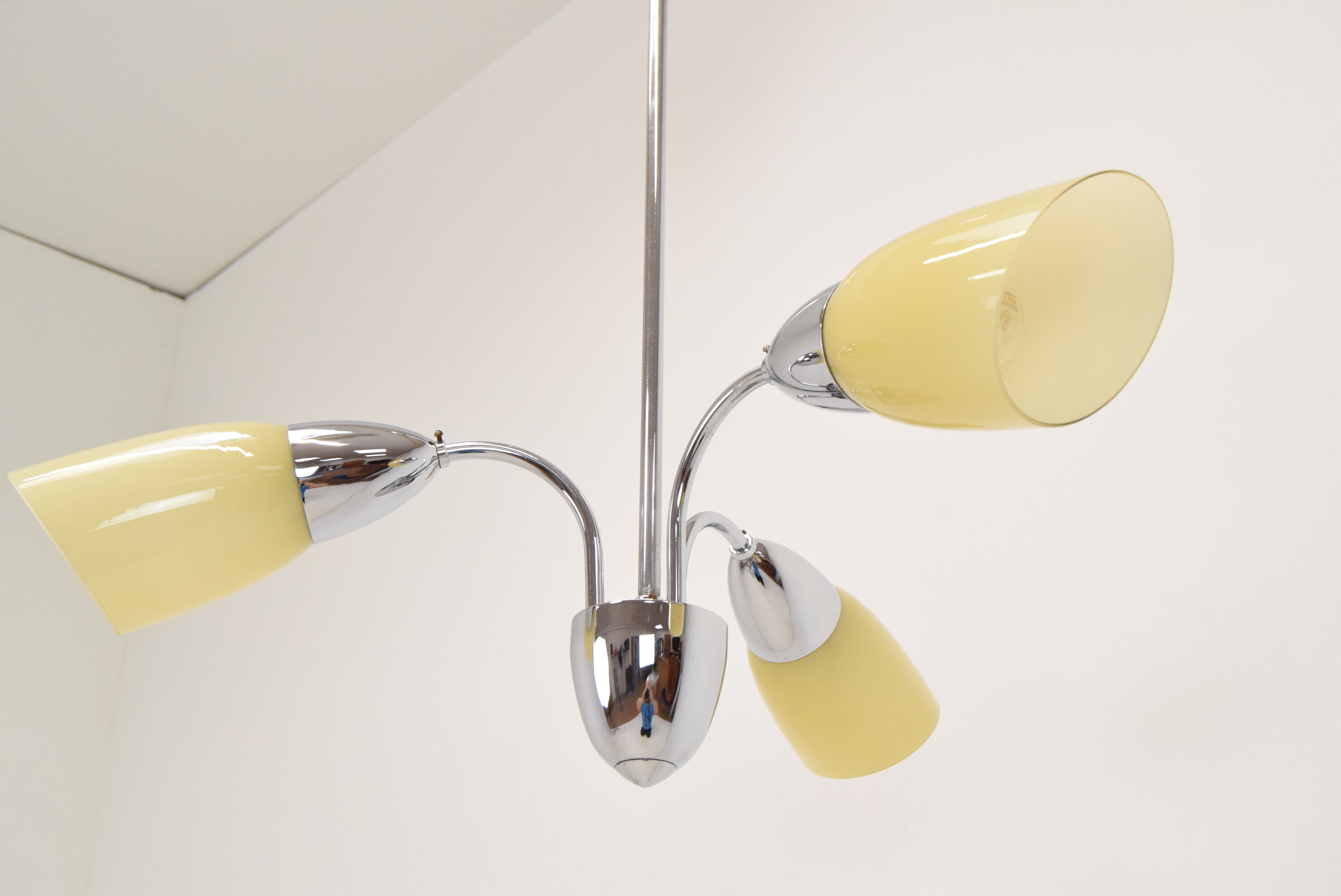 Mid-century Designed Chandelier by Elektroinstala Decin,Czechoslovakia,1970's.