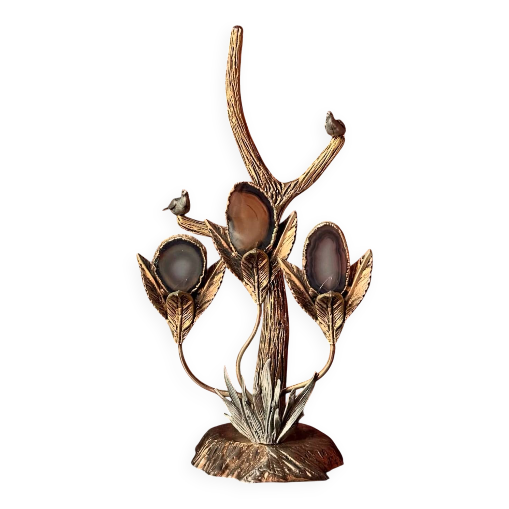 Bronze and agate sculpture