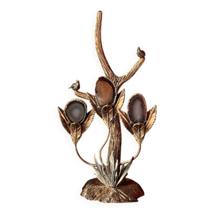 Sculpture bronze et agate