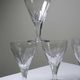 Antique service of 6 cut crystal glasses attributed to Moser, Bohemia.