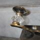 Art Deco wall sconce, brass and Sèvres crystal, light fixture.