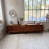 Enfilade teck XL années 60 constructiviste