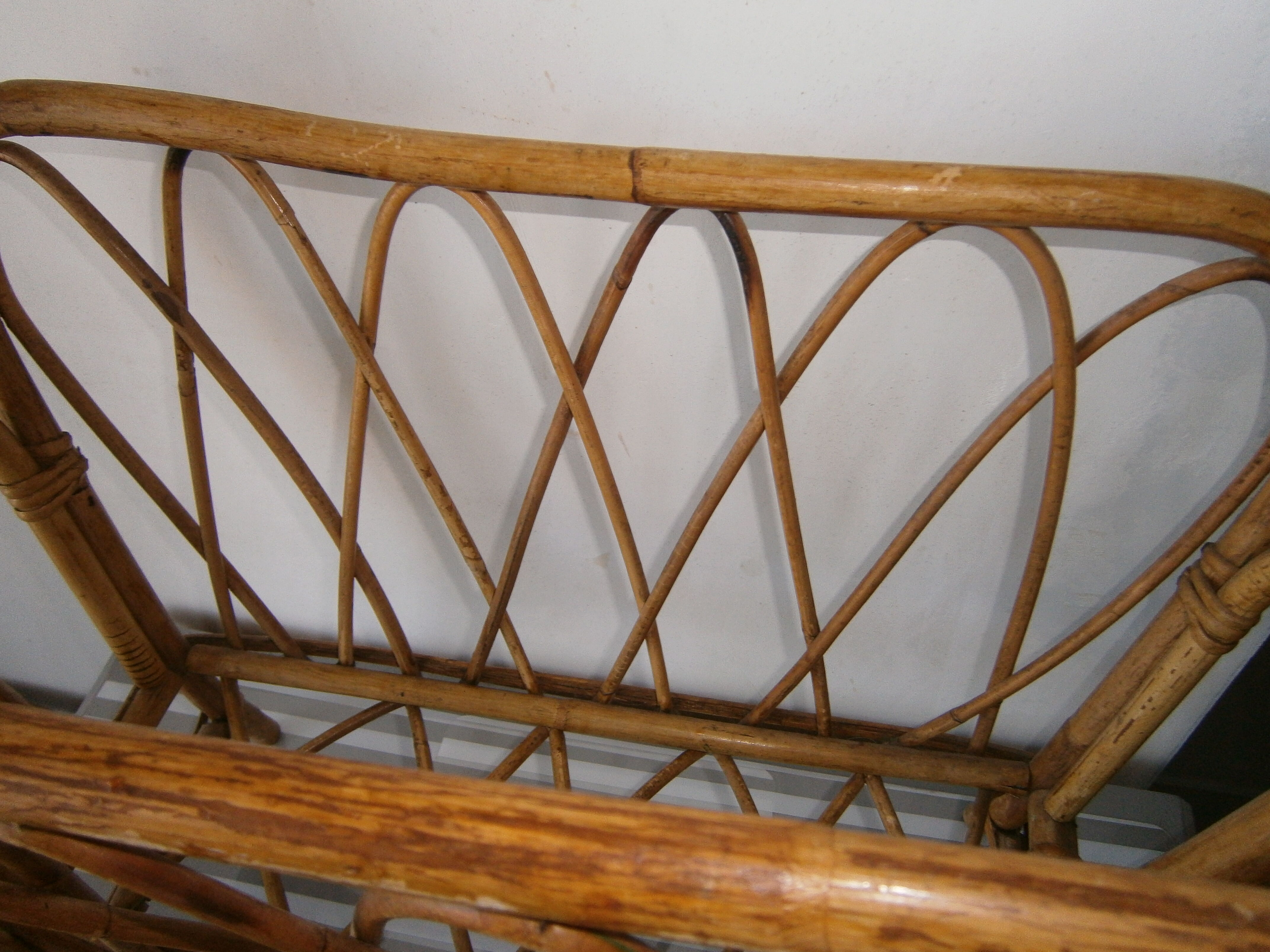 Rattan magazine rack